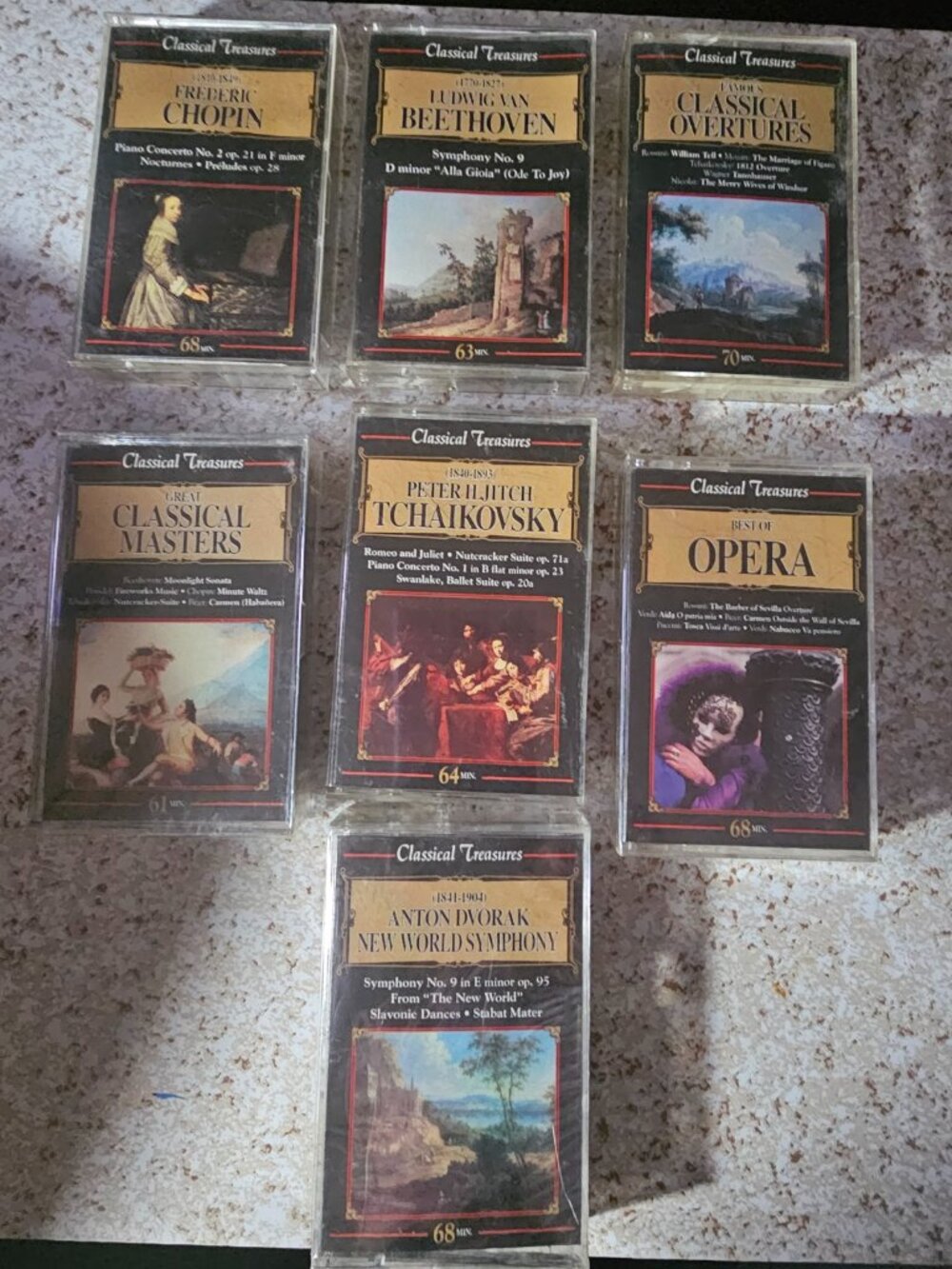 Classical Treasures:  7 Different Tapes with  3 of the Tapes Sealed Never Opened